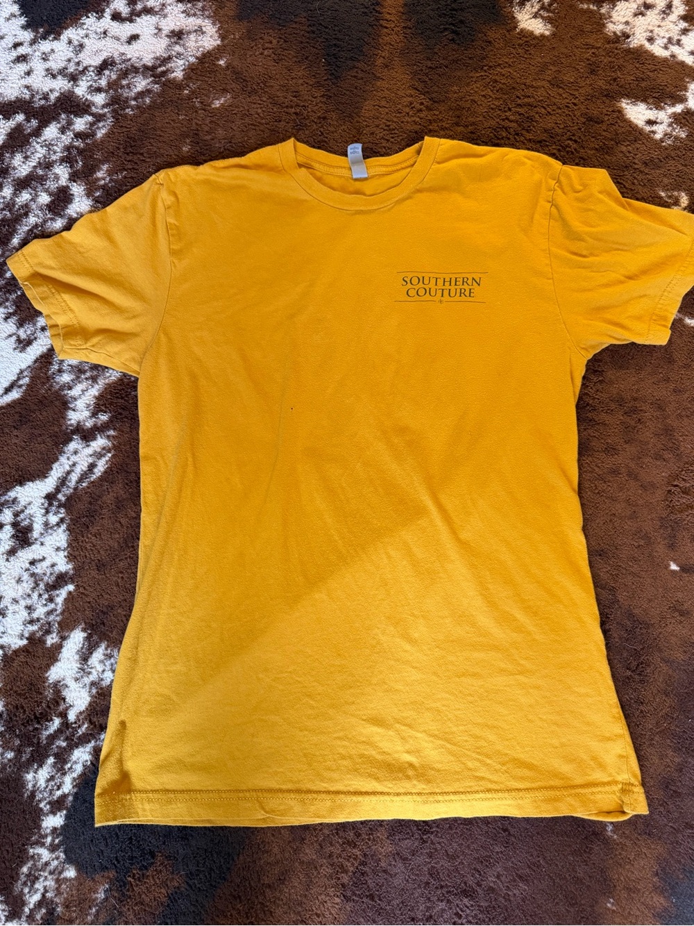 Southern Couture Women’s Mustard Yellow Short Sleeve Tee